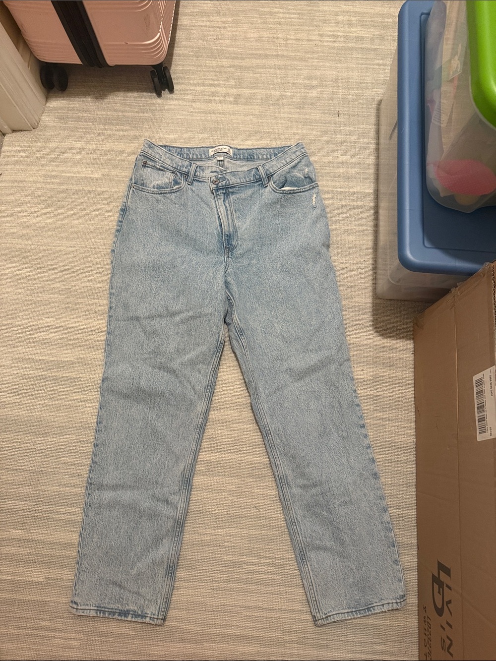 Abercrombie & Fitch Light Blue Straight Leg Women's Jeans
